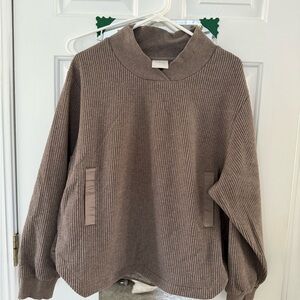 Varley Brown Ribbed Sweater